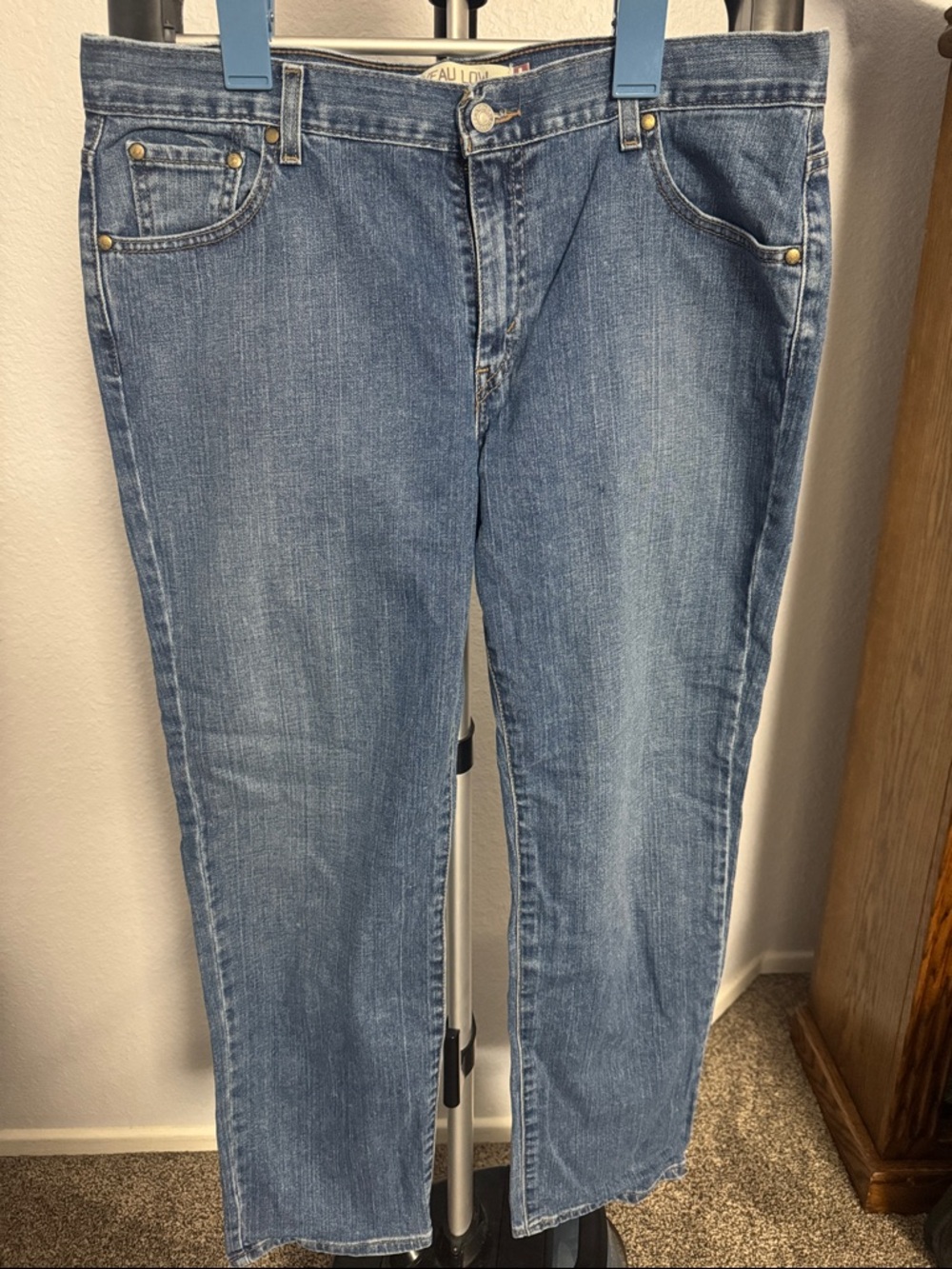 Levi's Medium Blue Denim Low Straight Jeans